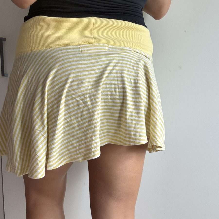 Shop All 495 Y2K Yellow Striped Mini Skirt