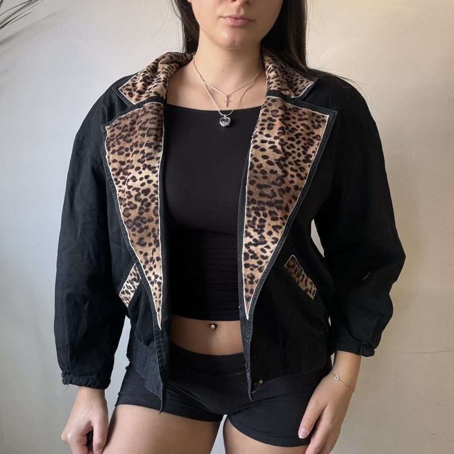 Shop All 485 Leopard Print Black Jacket