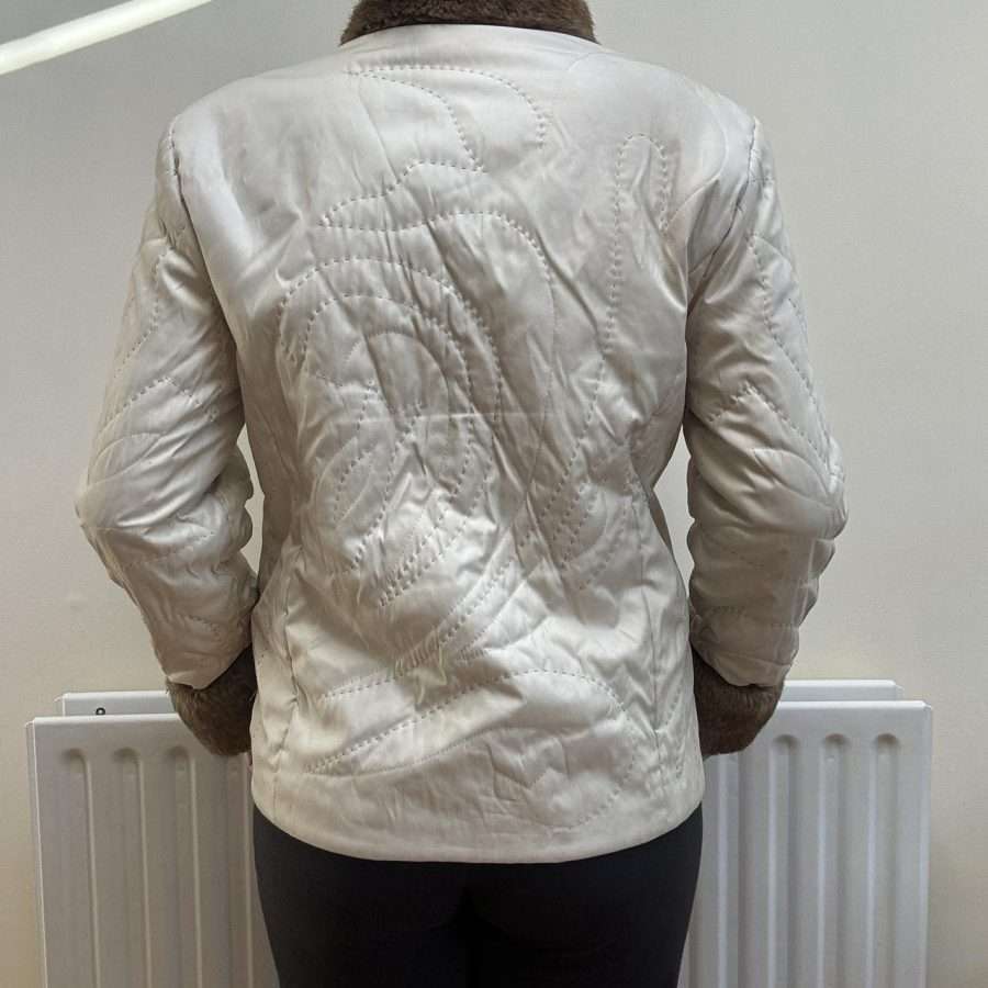 Shop All 463 Cream Coat With Fur Trim (M)