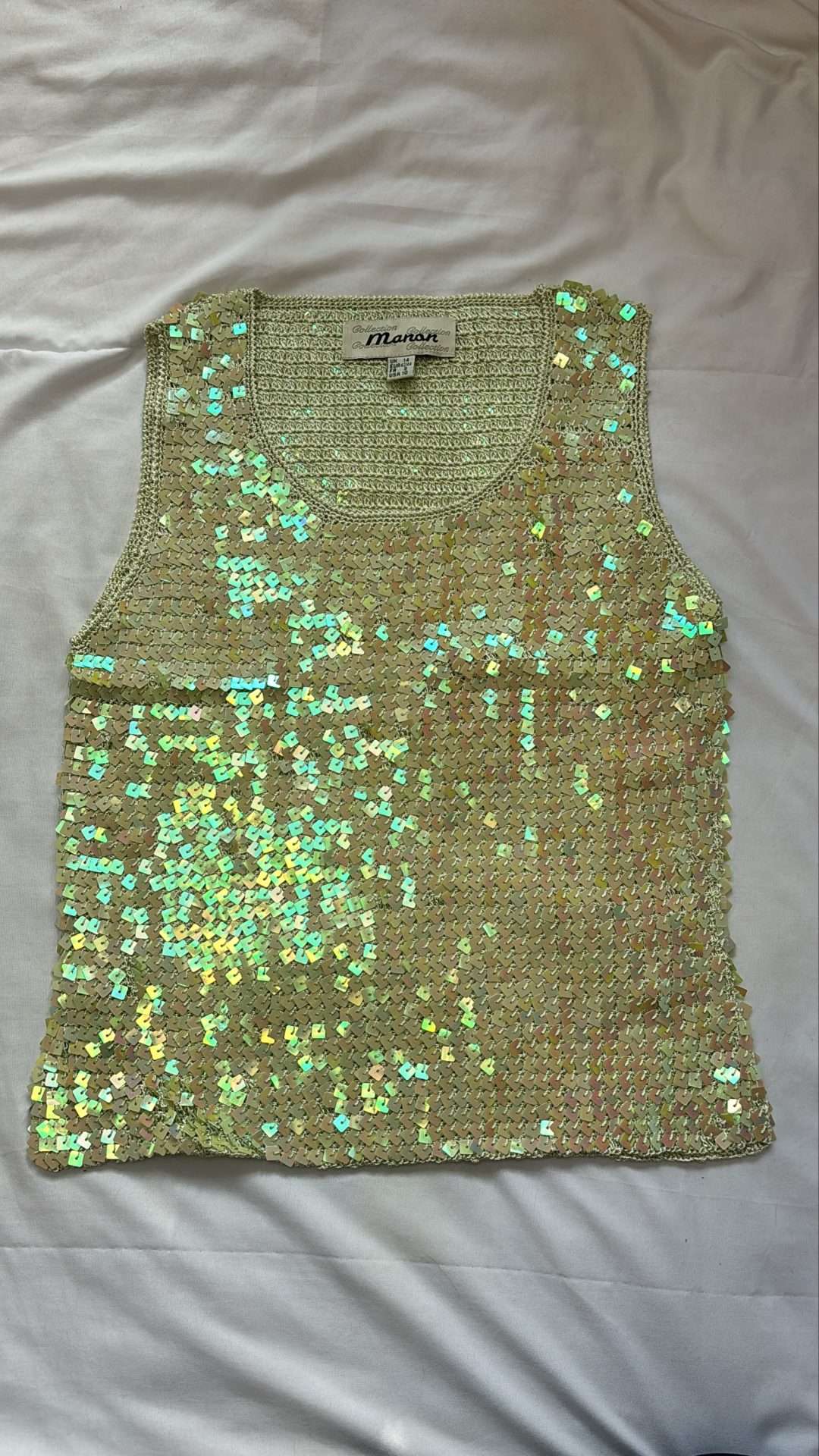 Green Sequin Vintage top 8 img 5517 scaled
