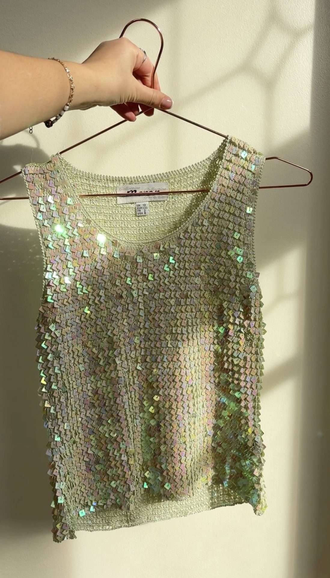 Green Sequin Vintage top 4 img 7923 1 scaled