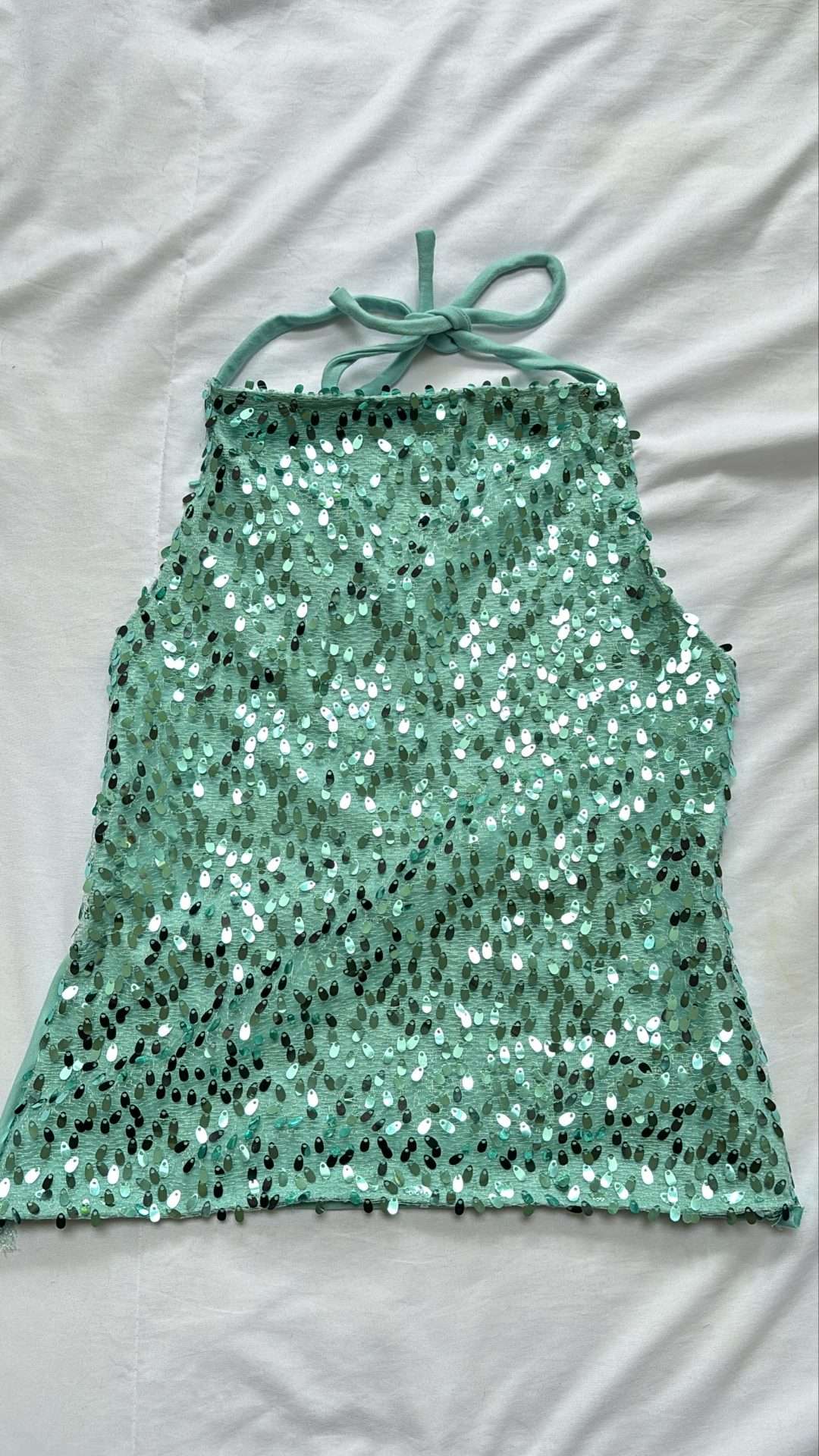 Handmade Light Blue Sequin Top 4 img 3007 scaled