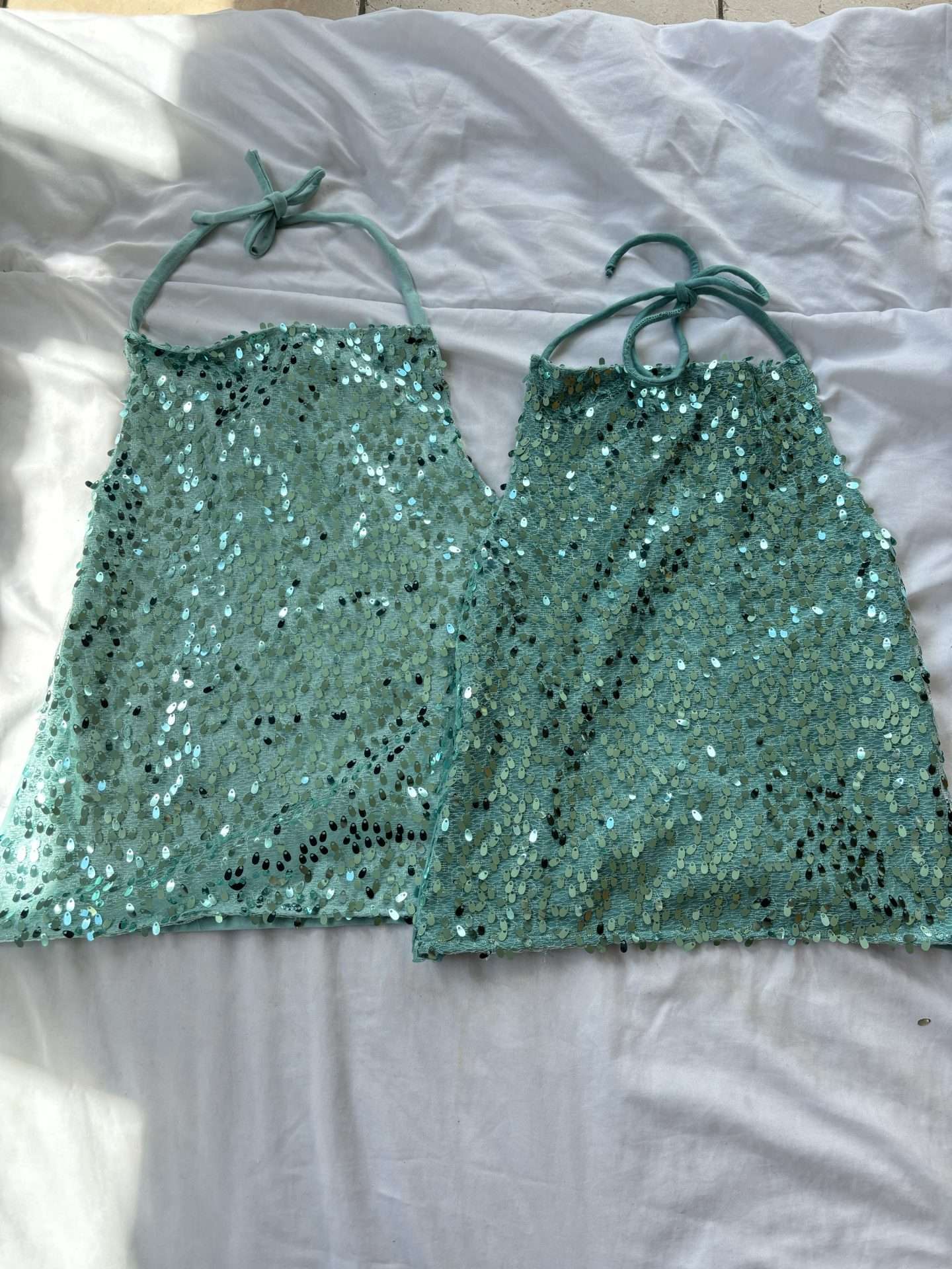 Handmade Light Blue Sequin Top 3 img 3063 scaled