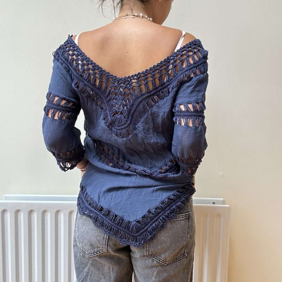 Shop All 311 Crochet Knit Blue Top (M)