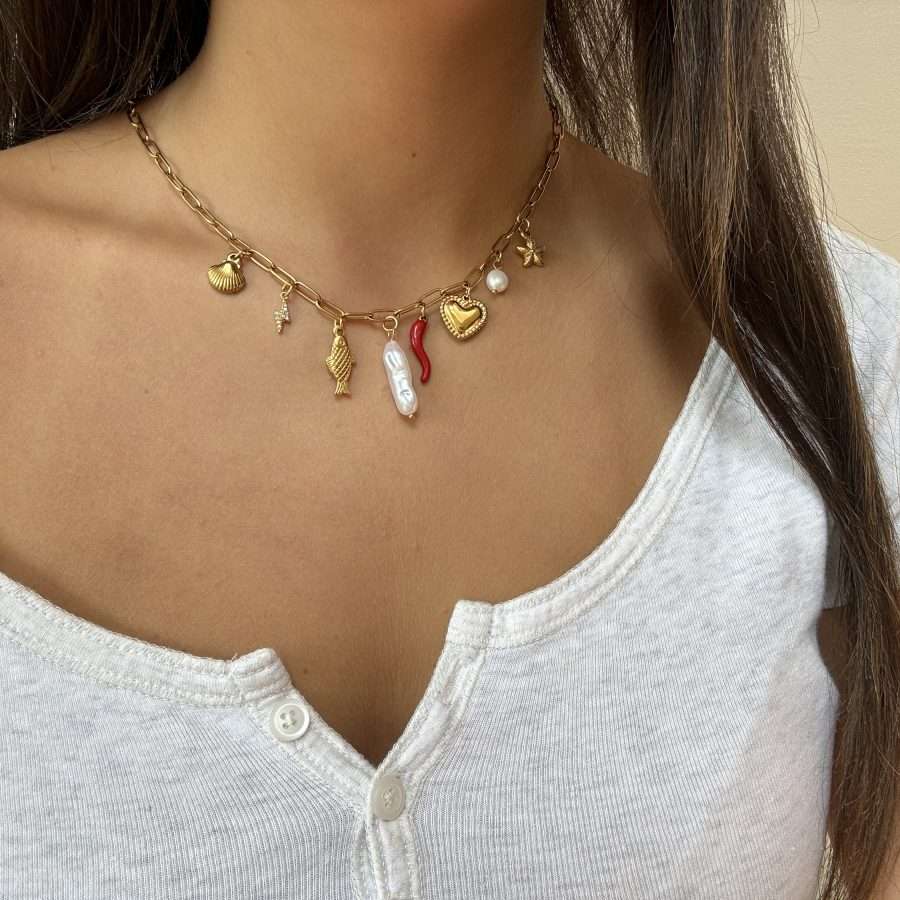 Shop All 335 Gold Charm Chilli Necklace