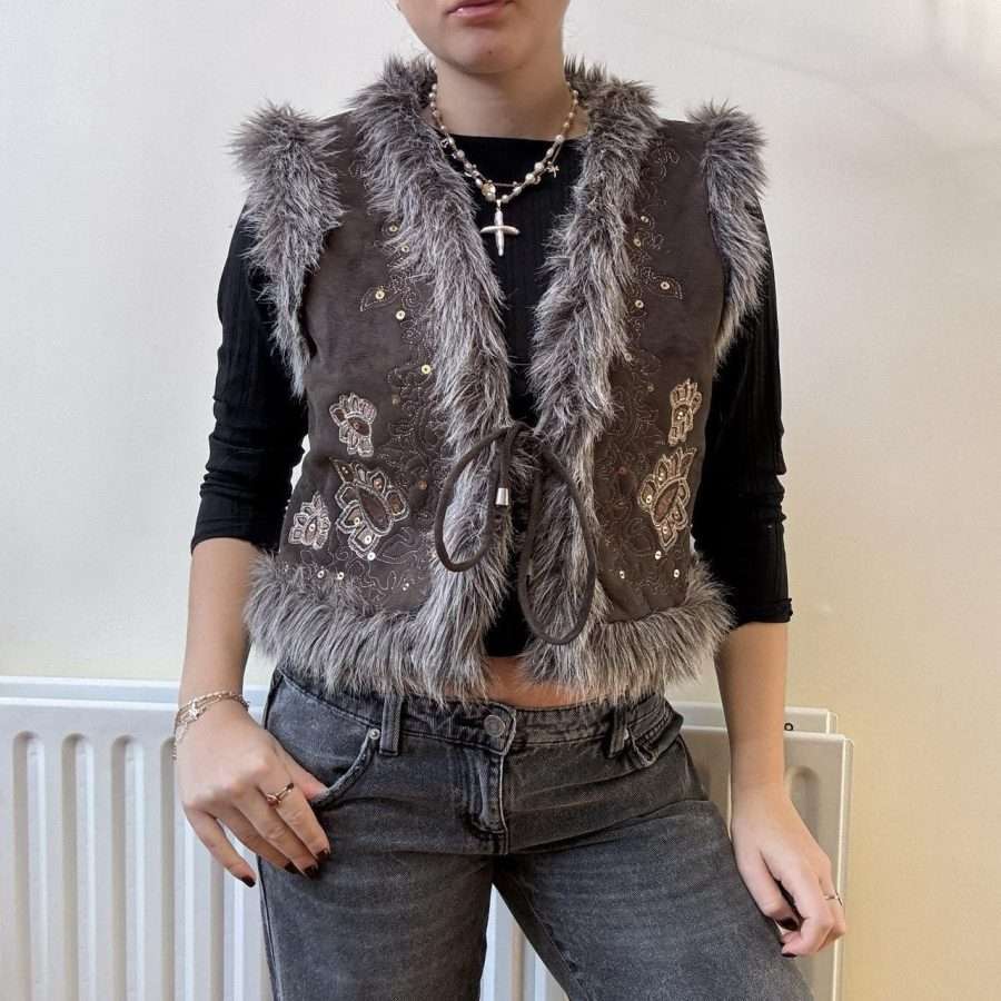 Shop All 209 Brown Fairy Faux Fur Gilet (L)
