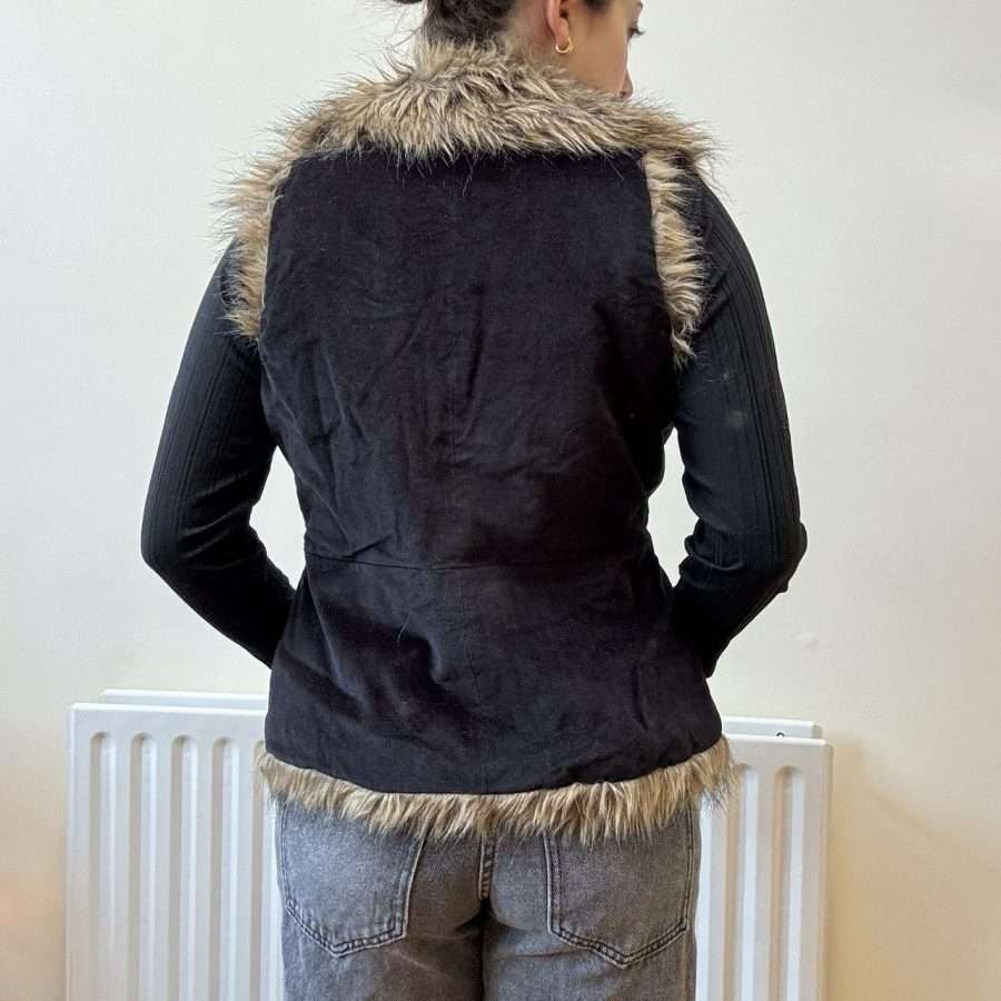 Shop All 215 Black Faux Fur Gilet (L)
