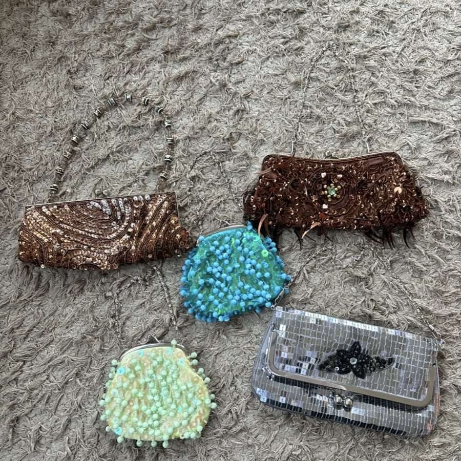 Shop All 187 Green Sequin Beaded Mini Bag