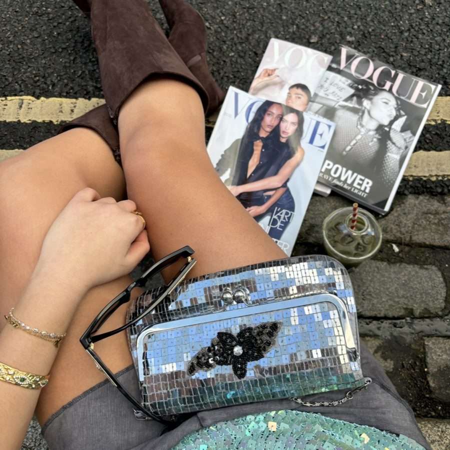 Shop All 189 Silver Sequin Mini Shoulder Bag