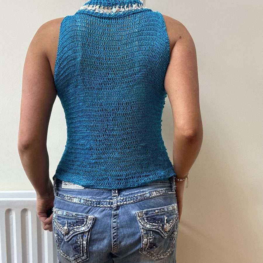 Shop All 43 Aqua Sequin Vintage Top (M)
